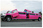Pink Hummer Limo Hire Perth with Middle Jet Door or Bridal Door in full length stretch